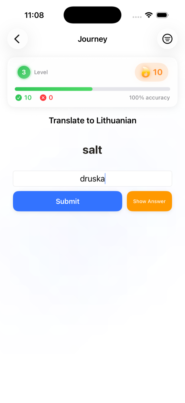 Trakaido language learning app